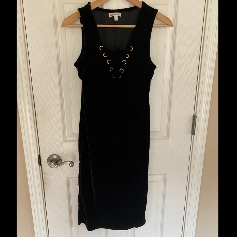 Black Velvet Midi Dress - Size Small, from Macy’s
